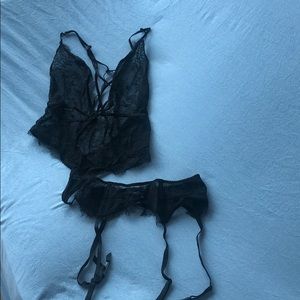 One piece lingerie teddy and a belt